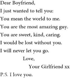A Love Letter To My Boyfriend