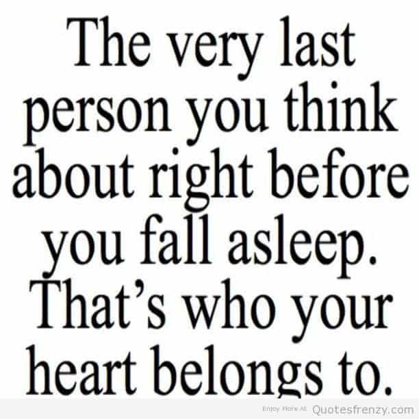 The Very Last Person You Think About Right Before You Fall Asleep