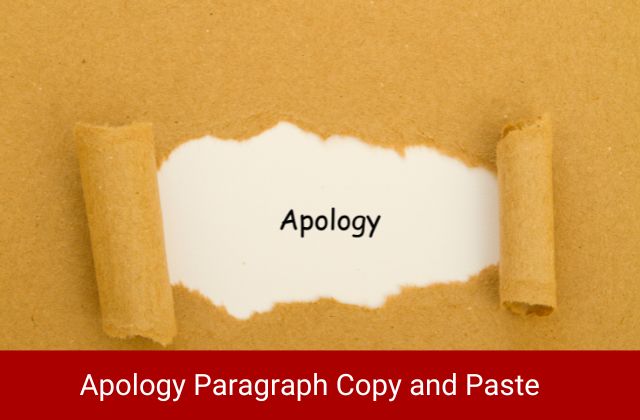 Apology Paragraph Copy And Paste